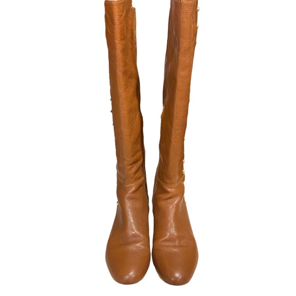 MICHAEL KORS | AILEE GOLD STUD BOOTS SZ 7 - Picture 8 of 16